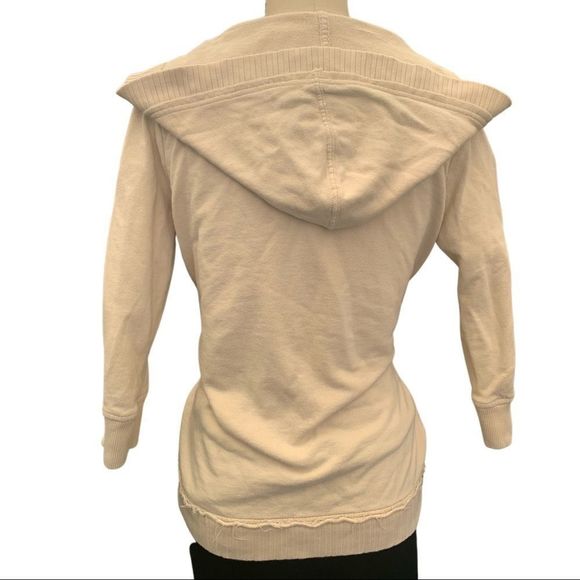 DKNY Used Sweater with Hoodie Athleisure wear Coastal Boho Warm & Cozy - Picture 3 of 3